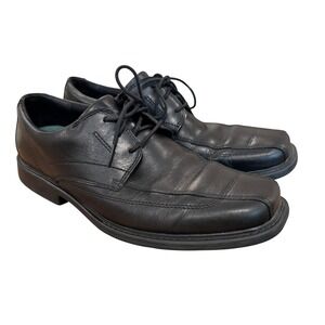 Clarks Newmann Leather Oxford Dress Shoes Lace‎ Up Classic Black Mens 11M